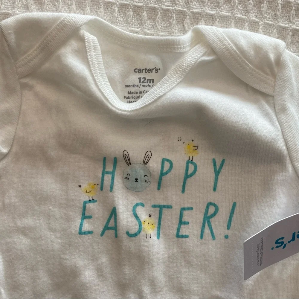 Carter’s 12M Easter spring summer onesie bundle